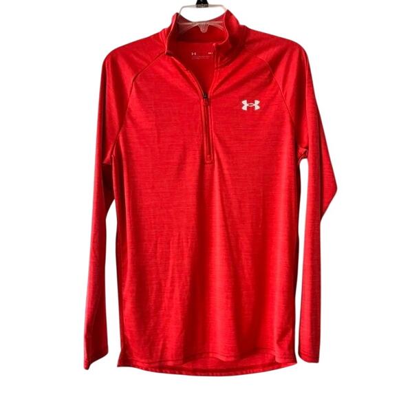 Under Armour Women’s ¼ Zip-Long Sleeve Pullover-Coral Red Size SM/P/CH - Picture 1 of 14